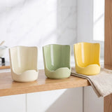 Cream-style Non-Slip Ceramic Spatula Holder Heat-Resistant Minimalist Pot Lid Storage Rack Water Tray Soup Spoon Rack Desktop
