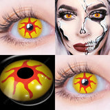 Popxstar  1 Pair Cosplay Contact Lenses Beautiful Pupil Eye Cosmetic Colorful Contact Lenses Halloween Yearly Eyes Contact Lens