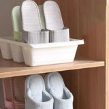 2PCS Practical Plastic 3 Grid Shoe Rack Nordic Style Space Saving Oblique Plug-In Shoe Storage Rack Large Shoes Holder Hotel