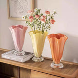 Vegetable glass vase transparent hydroponics dried flowers flower arrangement ornament desktop decoration living room home