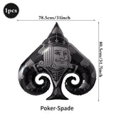 Popxstar  Casino Party Decoration Dice Balloon Lucky 7 Foil Balloon Latex Poker Balloons Casino Poker Party Las Vegas Wedding Decorations