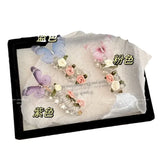 Popxstar New Butterfly Rose Phone Line Hair Hoop Baby Ponytail Artifact Hair Rope for Girls to Tie Hair Small Girl Headwear