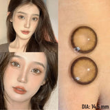 Popxstar 1 Pair Dark Lenses Korean Style Colored Contact Lenses Myopia Lenses Black Lenses Fog Pearl Lens High Quality