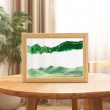 Wooden Frame Sandscape Moving Sand Art Picture Quicksand Craft 3D Hourglass Square Flowing Sand Painting Office Home Decor Gifts