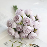 Popxstar 27 Heads Rose Pink Peony Artificial Flowers Silk Bouquet Roses Fake Flower for Table Vase Arrange Home Wedding Decoration Flower