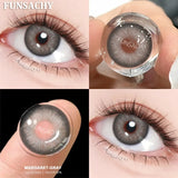 Popxstar  1 Pair Colored Contact Lenses for Eyes Natural Brown Gray Eye Contacts Yearly Cosmetics Pupils Blue Lens Green Contacts