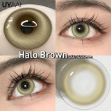 Popxstar 1 Pair Contact Lenses Nature Brown Color Cosmetics Multicontact Green Eye Contact Lenses For Makeup Colored Puipls