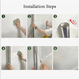 Popxstar 45CM Wall Protective Film Scratch-resistant Anti-dirty Does Not Hurt The Wall Transparent Electrostatic Wall Protection Stickers