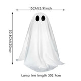 LED String Lights Halloween Ghost Decoration Glowing Effect Light Up Feature Spooky Glowing Figurine Scary Design