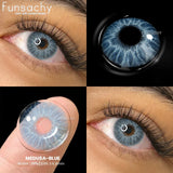 Popxstar  1 pair Gray Colorcon Contact Lenses for Eyes Beautiful Lenses Cosmetics Pupil Blue Lens Big Eyes Contacts Lens Yearly