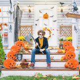 Popxstar 12inch 5Pcs Halloween Latex Balloons Pumpkin Ghost Festival Balloons Halloween Decorations Home Outdoor Halloween Pumpkin Decor