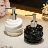 Popxstar  Ceramic Bottle Soap Dispenser Hotel Toilet Hand Wash Liquid Press Bottles Body Wash Shampoo Dispensing Shampoo Bath Gel Bottle