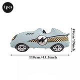 Popxstar  Racing Theme Party Decor Black and White Plaid Wheel Balloon Sport Car Traffic Light Balloon Kids Birthday Racing Party Supplies