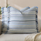45x45/60x60cm Bohemian Pillow Covers Yarn-dyed Polka Dot Cushion Covers Tassel Edge Pillow Case for Living Room Bedroom Sofa Car