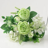 Popxstar Blue Silk Bouquets Artificial Forest Hydrangea Peony Bud Wedding Bride Hand Bouquet Home Garden Desktop Flower Arrangement Decor