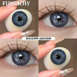 1 Pair Color Brown Contact Lenses for Eyes Yearly Natural Looking Cosmetic Eyes Lenses Cosmetic Beauty Women Lenses
