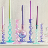 Popxstar Floriddle Retro Candlesticks Taper Candle Holders Tall Candlesticks Decoration Party Glass Vase Home Decor Wedding Decoration