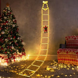 3.2M Santa Ladder LED Light USB Powered 8 Flashing Modes Climbing Santa Xmas LED Light Waterproof Xmas Ladder Light