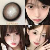 Popxstar  2pcs/pair Gray Colored Contact Lenses for Eyes Beauty Purple Halloween Makeup Lens Natural Look Brown Blue Big Eye Lens