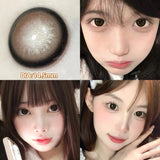 Popxstar  -2pcs/pair Gray Colored Contact Lenses for Eyes Beauty Purple Halloween Makeup Lens Natural Look Brown Blue Big Eye Lens