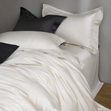 Popxstar  1200TC Egyptian Cotton Luxury Solid Color Hotel Style Satin Silky Bedding Set Duvet Cover Flat/Fitted Bed Sheet Pillowcases 4Pcs