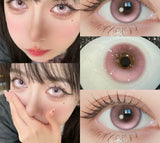 Popxstar Color Contact Lens 2Pcs New Product Myopia Contact Lenses Degree 0 ~ -8.00 Natural Fashion Contact Lenses Pink Soft Lens