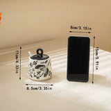 Popxstar  Flower and Bird Ceramic Salt Jar Seasoning Jar Kitchen Salt Shaker Sugar Seasoning  Pepper Powder Jars Kitchens Accessories