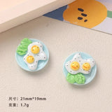 Popxstar 10/100pcs Resin Accessories Miniatures Breakfast Series DIY Dollhouse Handmade Hairpin Phone Case Buckle Materials Home Decor