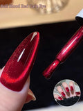 Autumn Winter Blue Black Red Glass Bead Crystal Cat Eye Gel Nail Polish New Whitening High Density Sparkling Nail