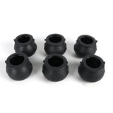 Popxstar 6/12pcs Mini Black Candy Kettles Witch Cauldron Pot Candy Buckets Holder for Kids trick or treat Favors Halloween Party decor