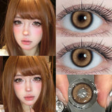 2pcs Brown Contacts Lenses with Degree Colorld Lenses Beauty Pupils Circle Lenses Makeup Yearly Korean Lens Fast Shipping