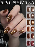 Autumn Winter Blue Black Red Glass Bead Crystal Cat Eye Gel Nail Polish New Whitening High Density Sparkling Nail