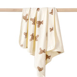 Popxstar Newborn Bear Print Blanket Pure Cotton Double Gauze Blanket Baby Blanket Bath Towel Baby Blanket Baby Swaddle