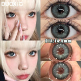 Popxstar  1Pair Green Color Contact Lens Pupils Nature High Quality Myopic Green Lens Blue  Eyes - 0.00 to- 8.00 Diopter Lenses