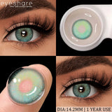 Popxstar  New Natural Color Contact Lenses 2pcs Colorful Makeup Eyes Contact Lens Blue Beauty Pupils Yearly Cosmetic Gray Lenses