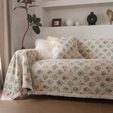 Multifunction Soft Sofa Towel Anti Cat Scratch Jacquard Thick Colored Flower Thick Sofa Cover for Living Room Sofa Blanket