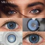 Two Pieces Diamond Collection Color Contact Lenses Myopia Contact Lenses with Diopter Lenses and Eye Contact Free Shipping New