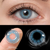 Popxstar  1Pair Contact Lenses For Eyes Color Natural Blue Brown  Beauty Yearly Cosmetic Contacts Eyes Makeup Eye Contacts Lens