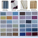 Popxstar Blackout Curtains 350cm Height Room Darkening Curtains for Bedroom 100% Black Out Textured Thermal Curtain Privacy Protection