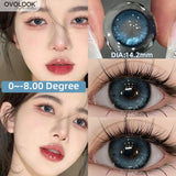 Popxstar  -1 Pair Colored Contact Lenses for Eyes Blue Pupils Myopia Eye Color Lenses With Diopters Prescription Fashion Lens Green