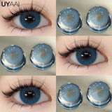 Popxstar  1 Pair Colored Contact Lenses for Eyes Natural Fashion Lenses Gray Beauty Pupils Blue Eye Lenses Cosmetics Soft Lenses