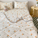 Popxstar Cooling Summer Comforter Bedding Sets Double Sided Cool Feeling Fabric Duvet Summer Blanket Ice Silk Fitted Sheet and Pillowcase