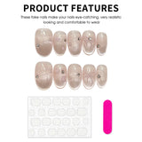 Popxstar  10Pcs Short Oval Shaped Fake Nails Nude Pink Handmade Press On Nails Elegant Bowknot Love Heart Designs for Sweet Girls Manicure