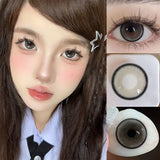Two Pieces Brown Colored Contact Lenses Big Eyes Lenses Students Beautiful Round Contact Lenses Cosmetics Eye Contact Natural