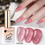 popxstar UR SUGAR 15ml Jelly Milky White Translucent Color Gel Polish Semi Permanent UV Gel Nail Art Soak Off Gel Varnish Latest Fashion