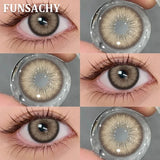 2pcs IKEREL Series Color Contact Lenses for Eyes Fashion Beautiful Lenses Eye Makeup Brown Color Lens Gray Pupil Yearly