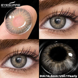 1 Pair Natural Gray Beauty Pupils Color Contact Lenses Yearly Soft Brown Eye Lenses Cosmetic Blue Green Eye Contacts