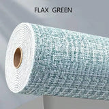 Popxstar 3D Self-Adhesive Linen Wallpaper Continuous Waterproof Wall Stickers Living Room Bedroom Kitchen Cabinet Waterproof Wall Sticker