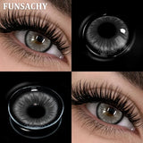 Popxstar  New Contact Lenses Natural Brown Eye Makeup Contacts Grey Color Lens Korean Softlens Yearly Cosmetics for Women