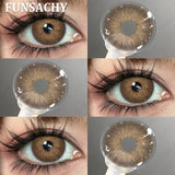 1 Pair Black Lenses Natural Contact Lenses for Eyes Eye Contacts Brown Gray Lenses Yearly Cosmetic Women Lens
